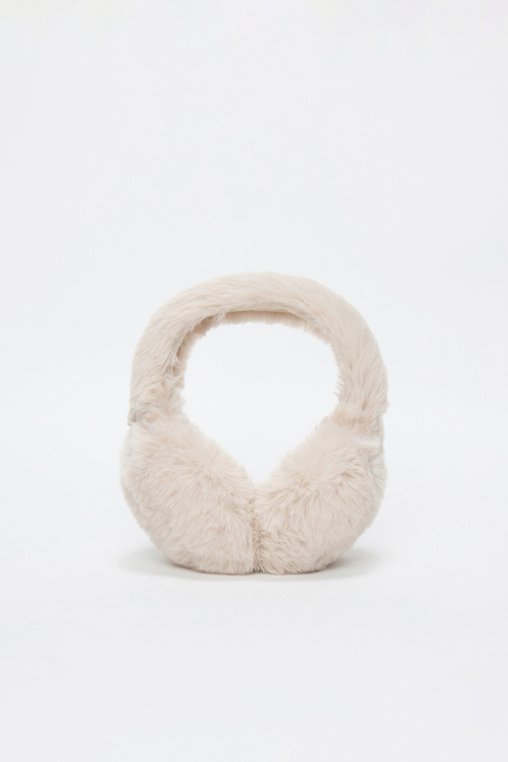 Наушники женские пушистые  - цвет бежевый - 4