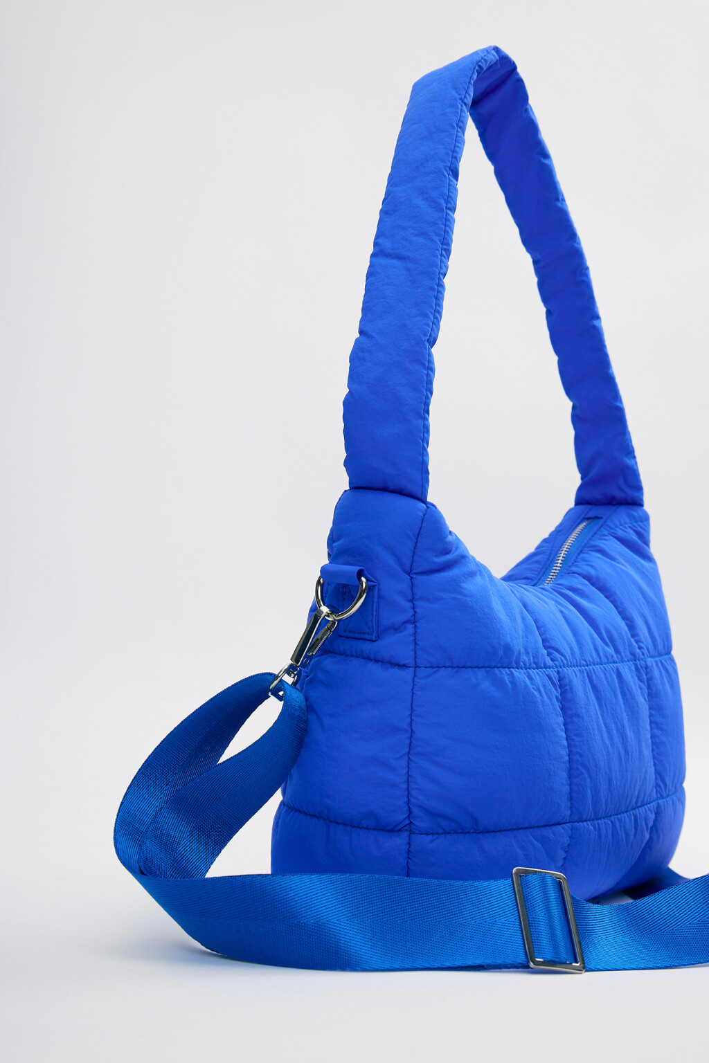 Сумка-кроссбоди стеганая с широким ремнем - цвет синий - 3
