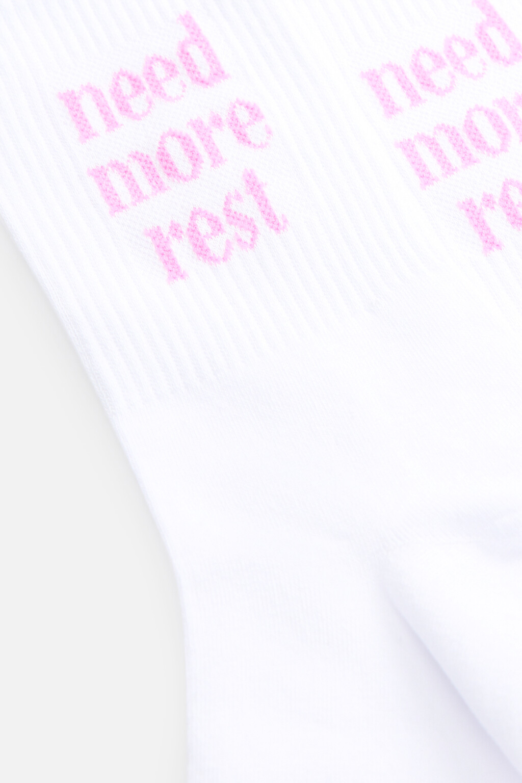 Носки высокие хлопковые с надписями - цвет белый - 4