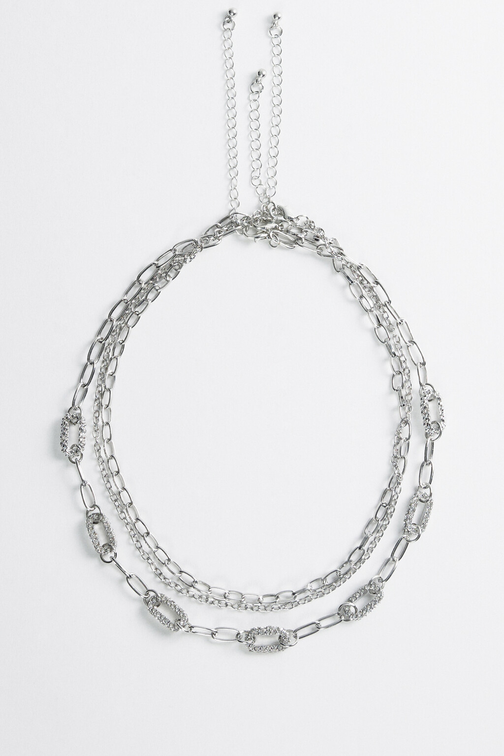 Набор шейных украшений женский - цвет серый - 1