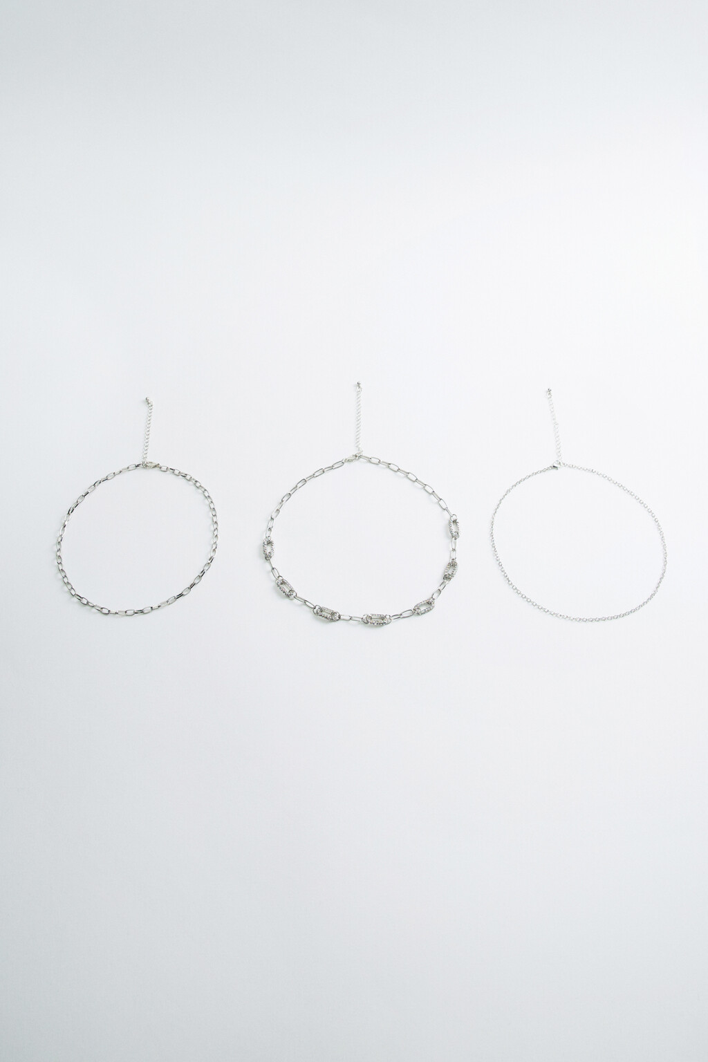 Набор шейных украшений женский - цвет серый - 3