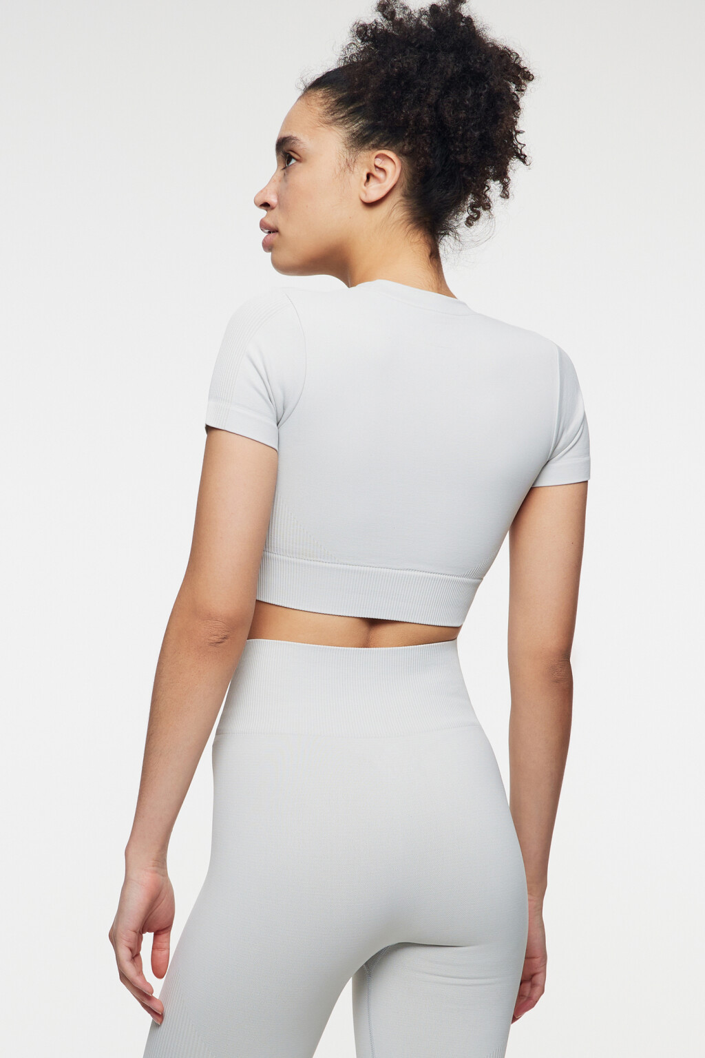 Топ-футболка спортивный укороченный - цвет серый - 3
