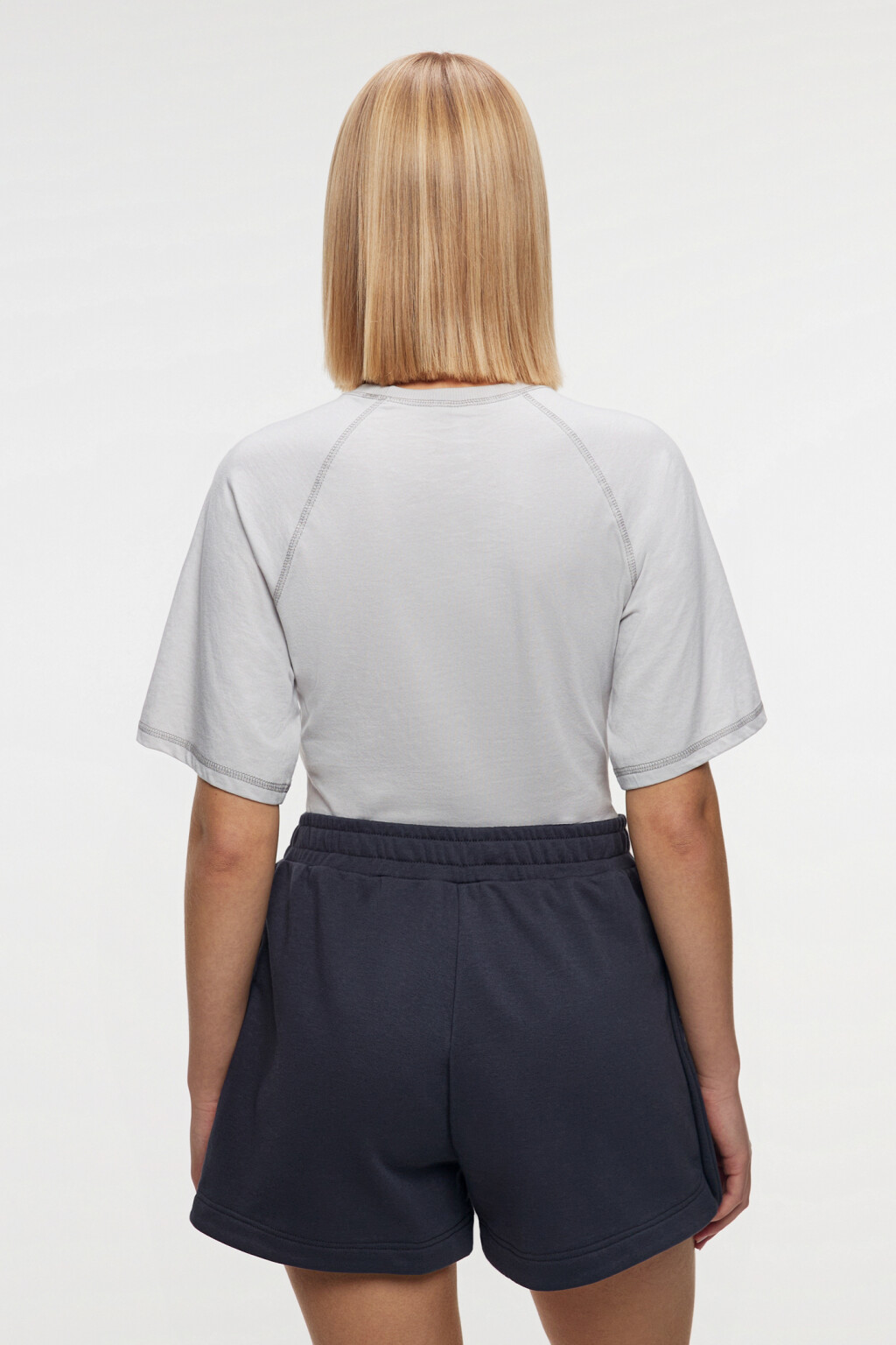 боди-футболка хлопковая с принтом-надписью - цвет серый - 3