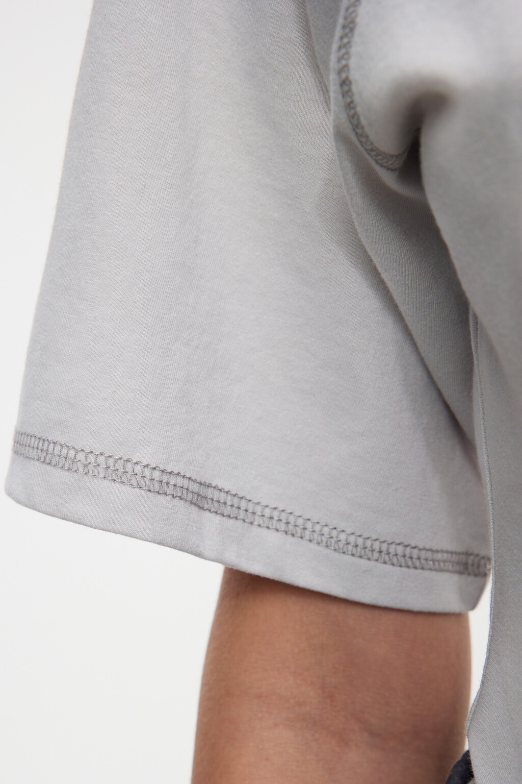 боди-футболка хлопковая с принтом-надписью - цвет серый - 7