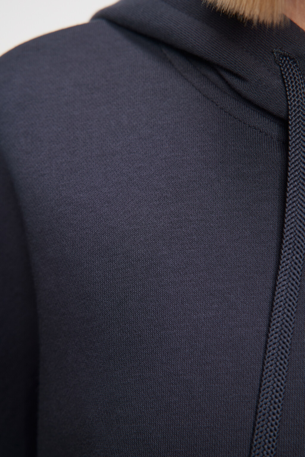 Худи oversize хлопковая на молнии с принтом - цвет серый - 6