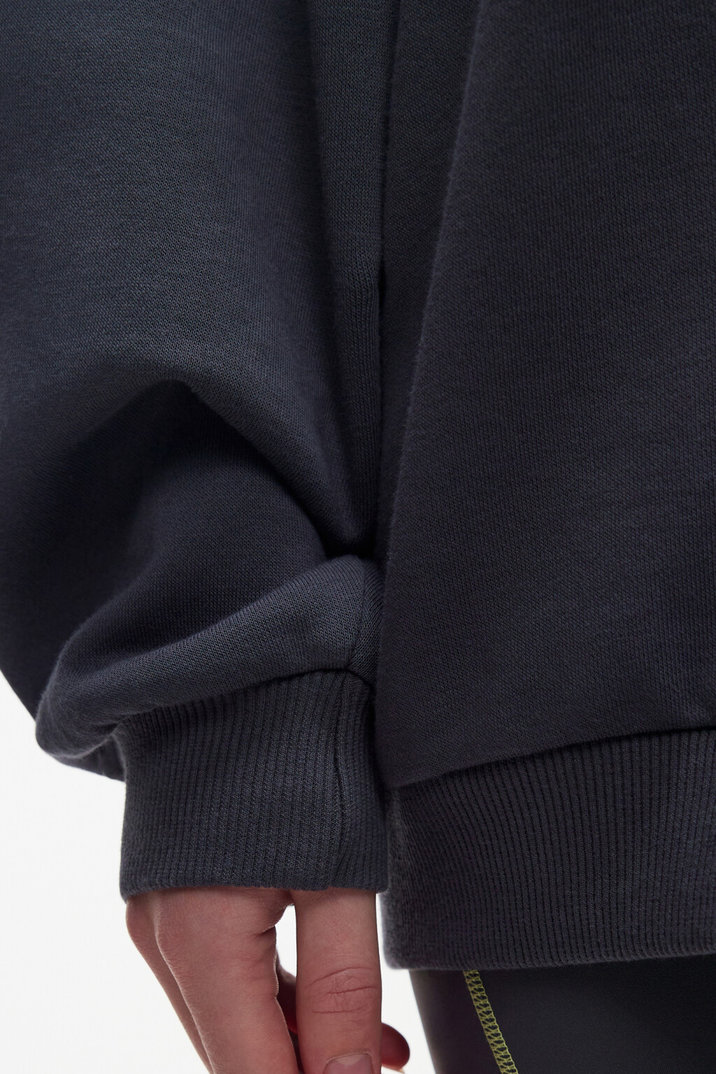 Худи oversize хлопковая на молнии с принтом - цвет серый - 7