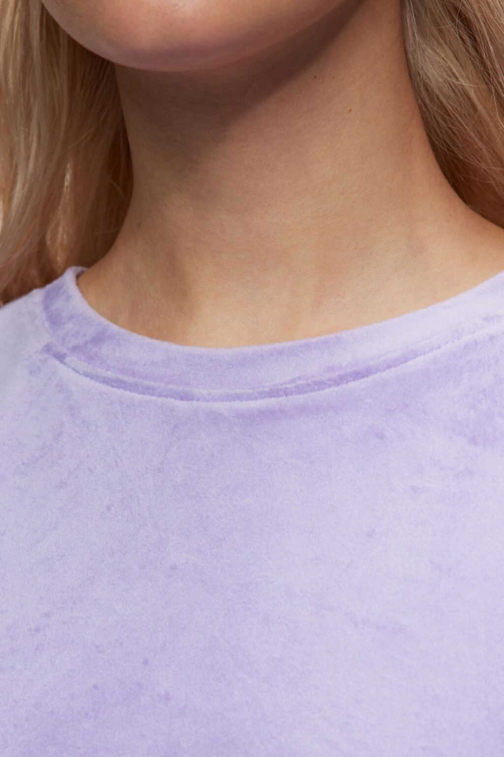 Футболка домашняя прямая бархатная - цвет сиреневый - 5
