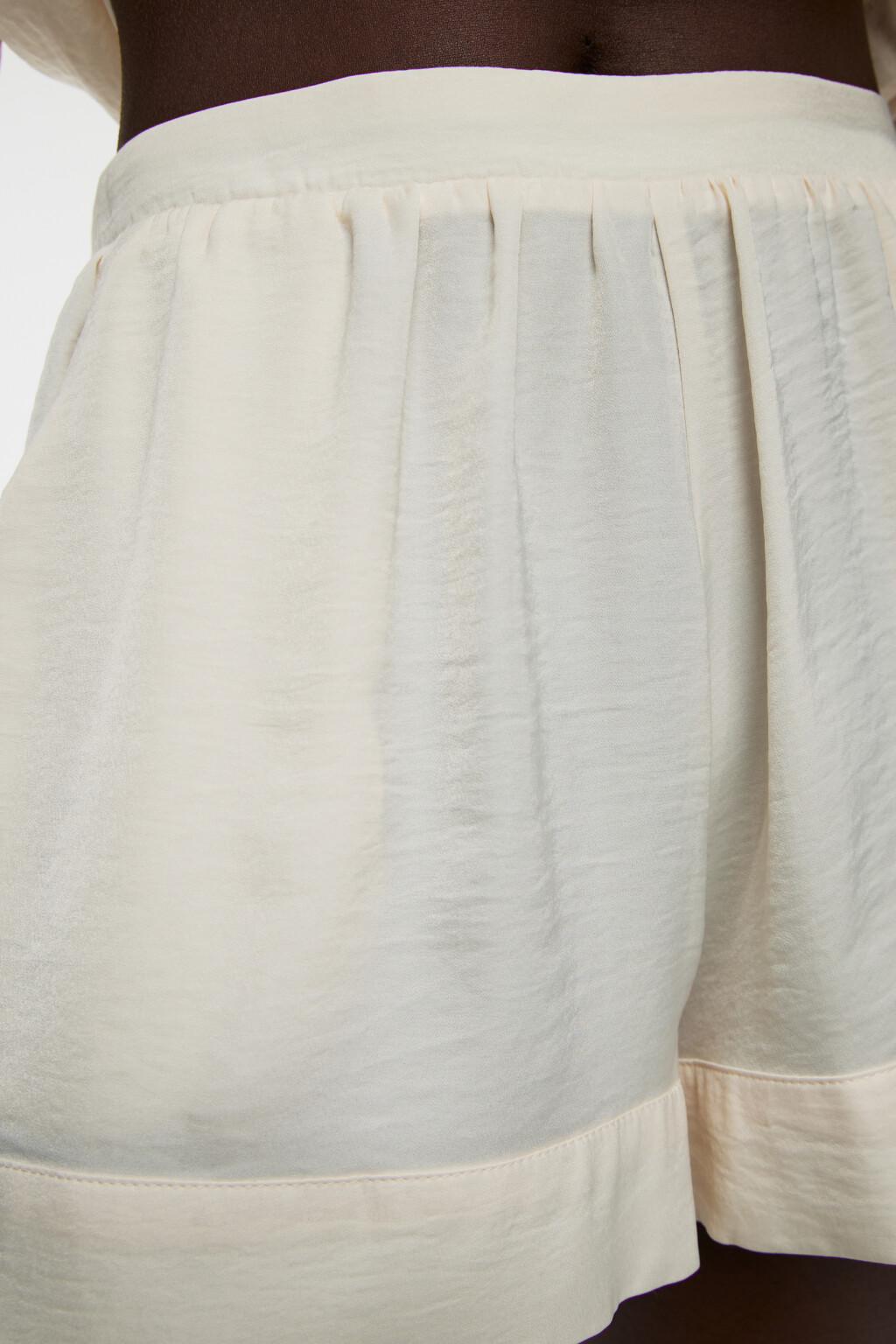 Шорты мини домашние из сатина - цвет бежевый - 6