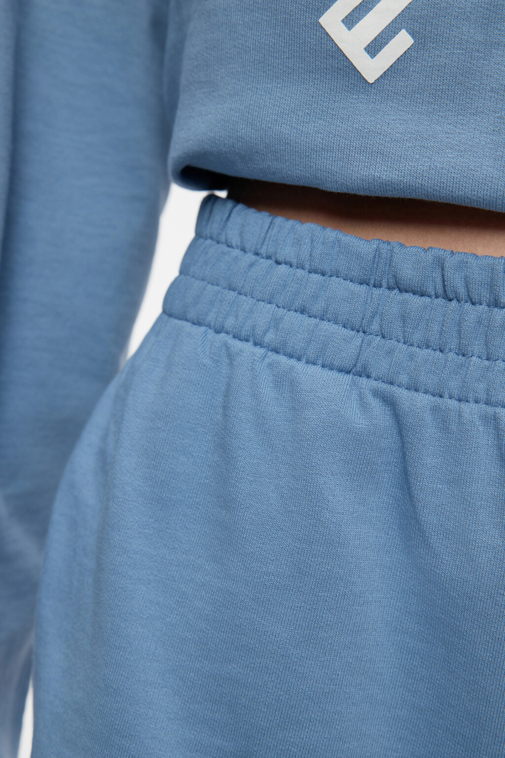 Шорты домашние хлопковые с поясом-резинкой - цвет синий - 5