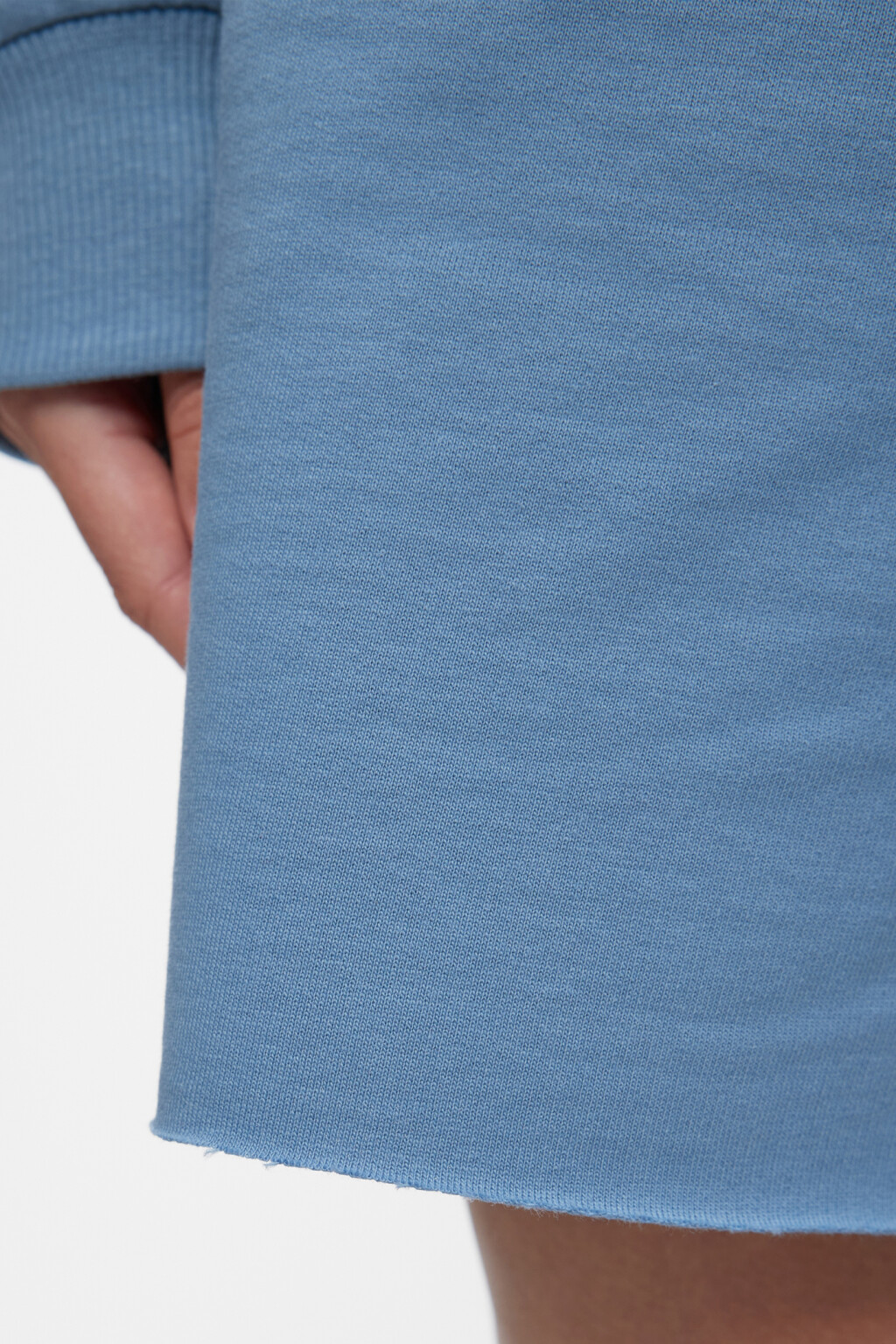 Шорты домашние хлопковые с поясом-резинкой - цвет синий - 6