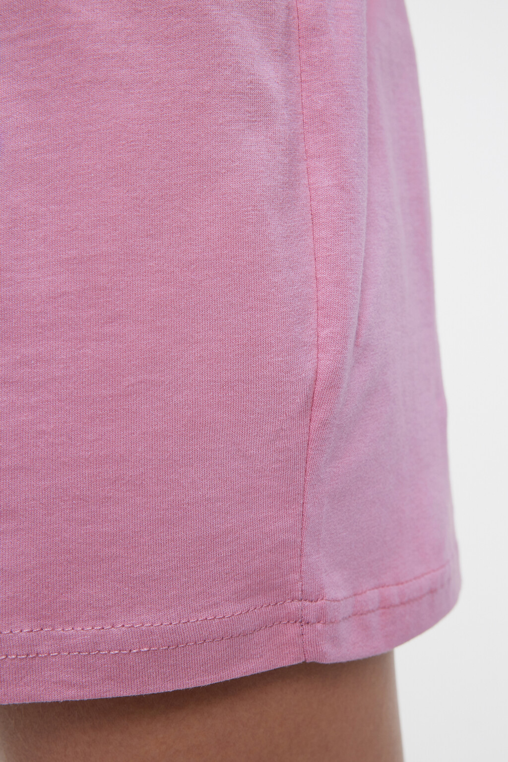 Пижама с футболкой и шортами хлопковая с принтом - цвет розовый - 8