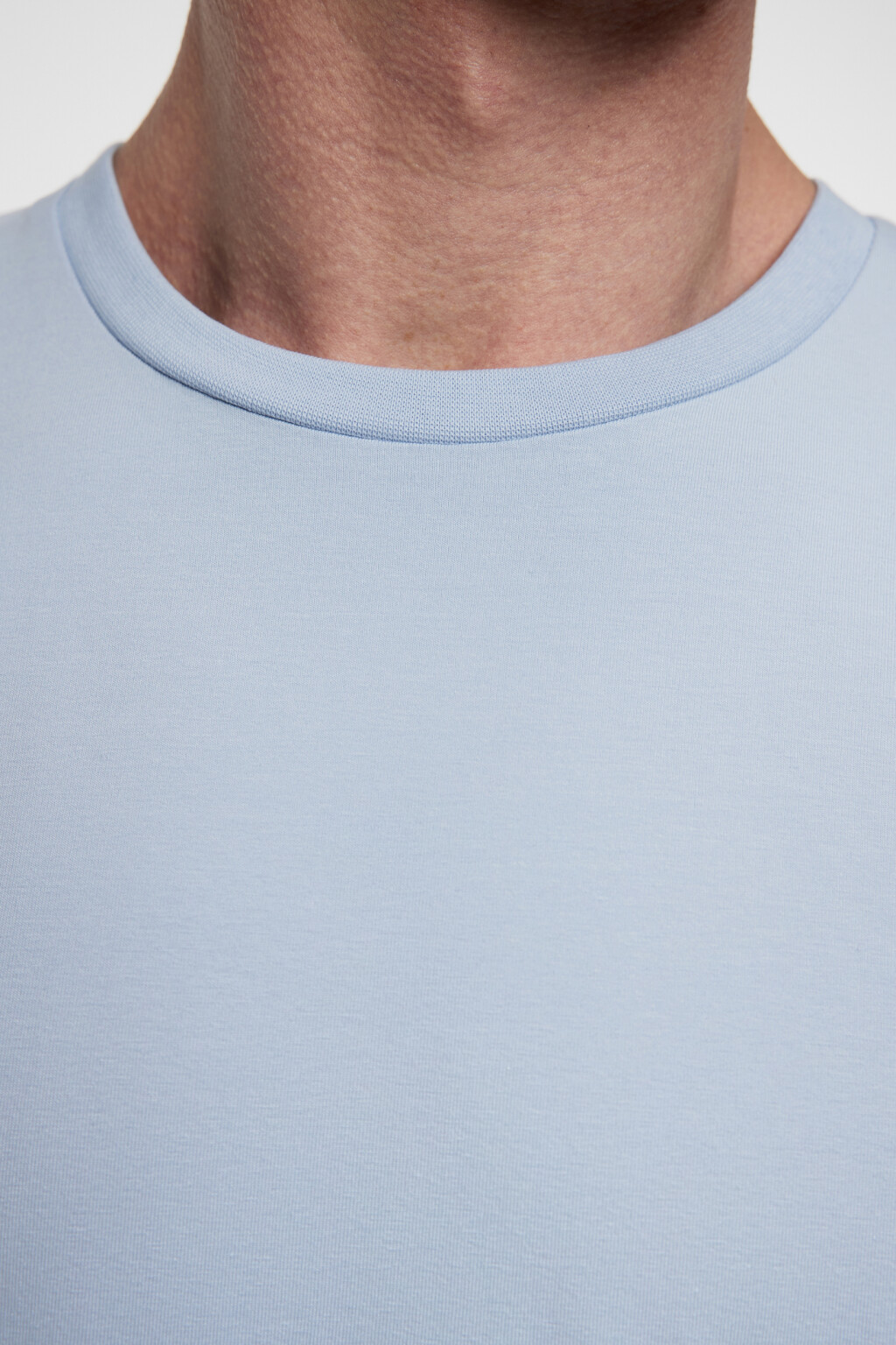 Футболка oversize хлопковая базовая - цвет голубой - 6