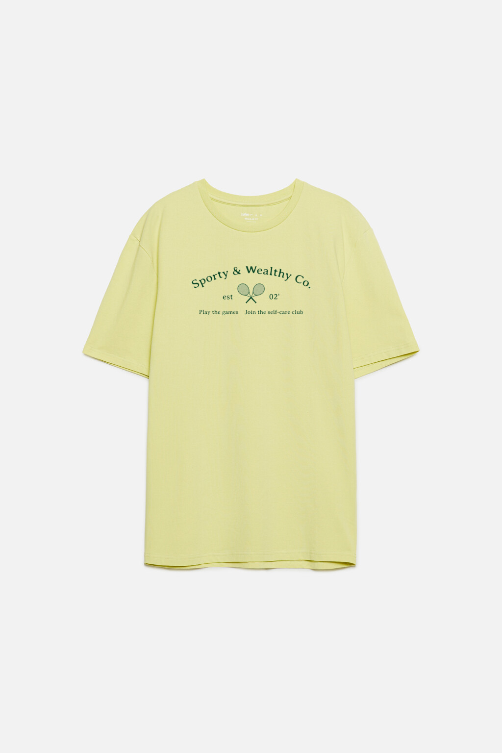 Футболка прямая хлопковая с принтом-надписью - цвет бежевый - 10