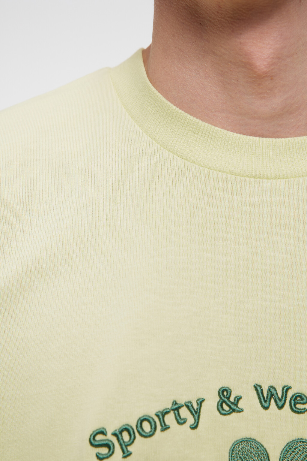 Футболка прямая хлопковая с принтом-надписью - цвет бежевый - 6