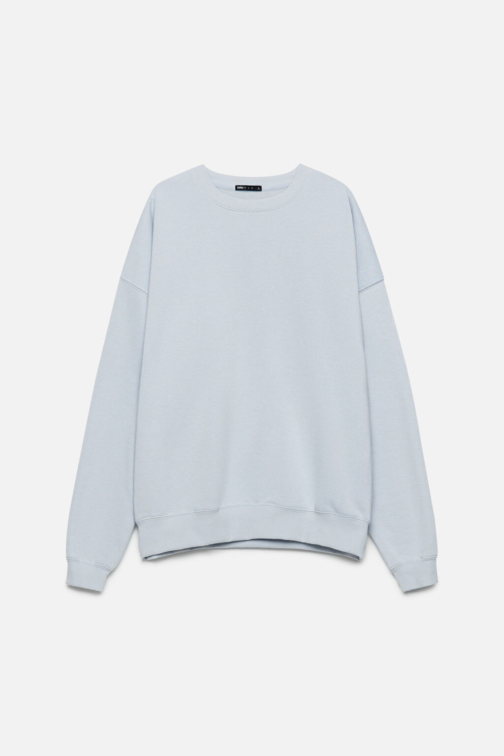 Свитшот oversize хлопковый базовый с начесом - цвет голубой - 8