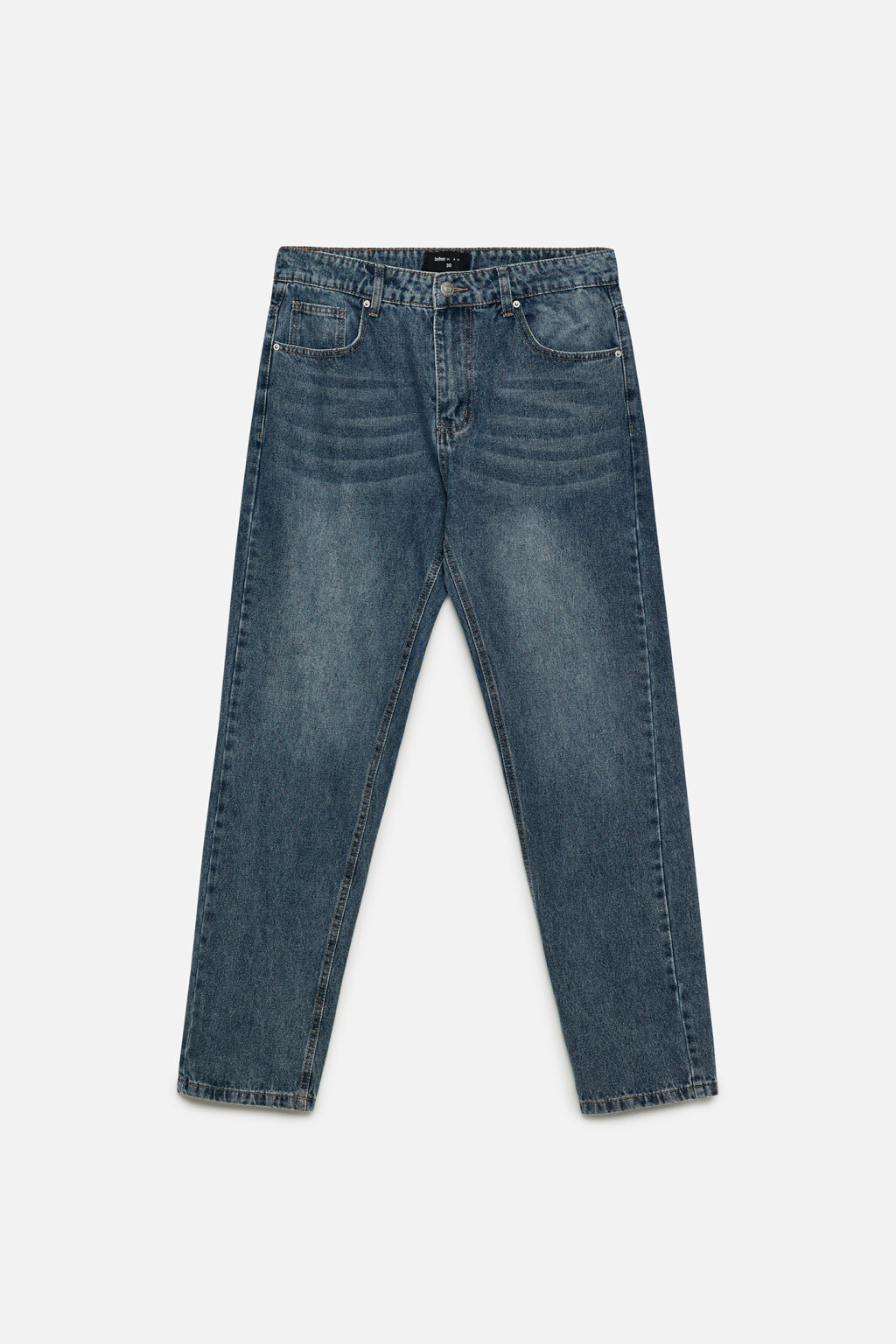 Джинсы slim зауженные со средней посадкой - цвет голубой - 7