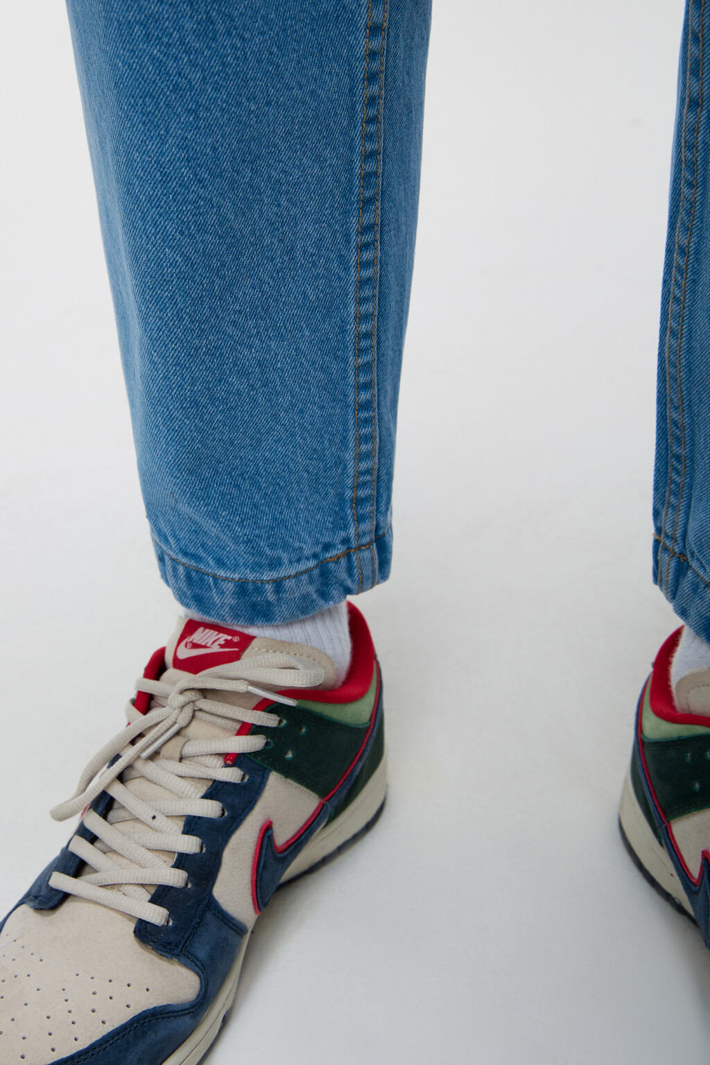 Джинсы-бананы широкие с высокой посадкой - цвет голубой - 6