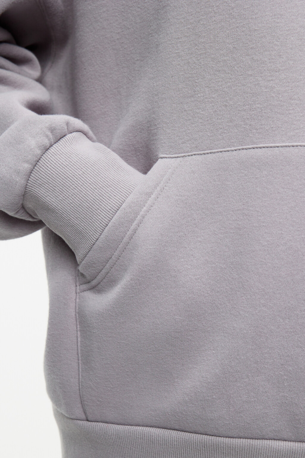 Толстовка хлопковая базовая утепленная с начесом - цвет серый - 6