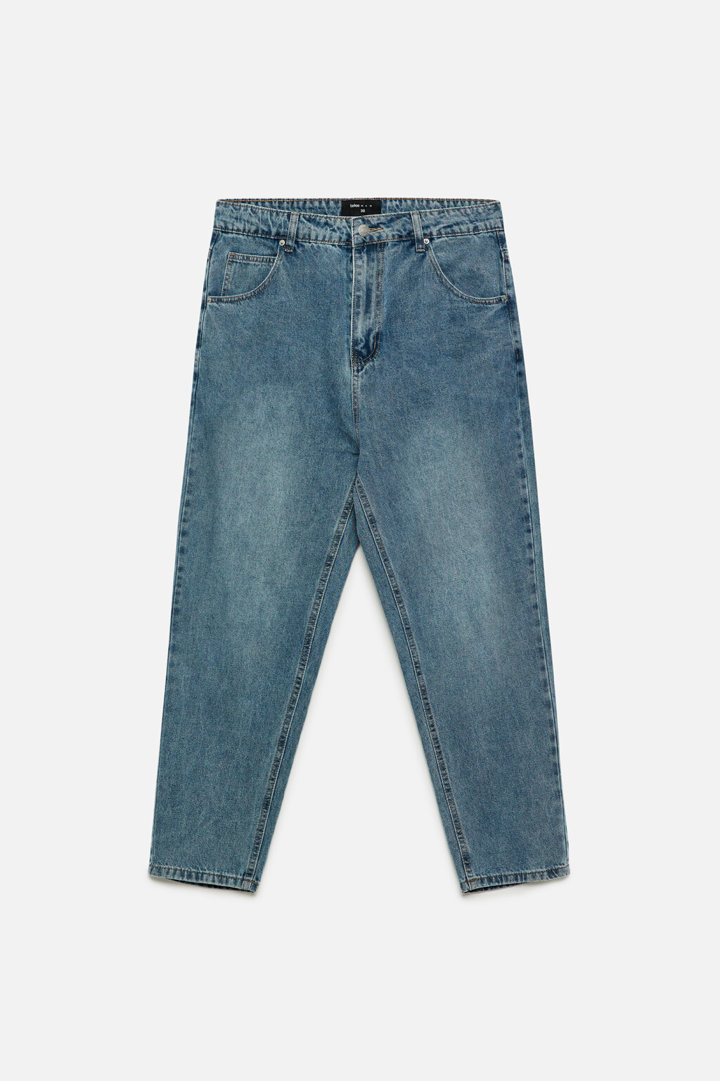 Джинсы прямые с вареным эффектом - цвет голубой - 7