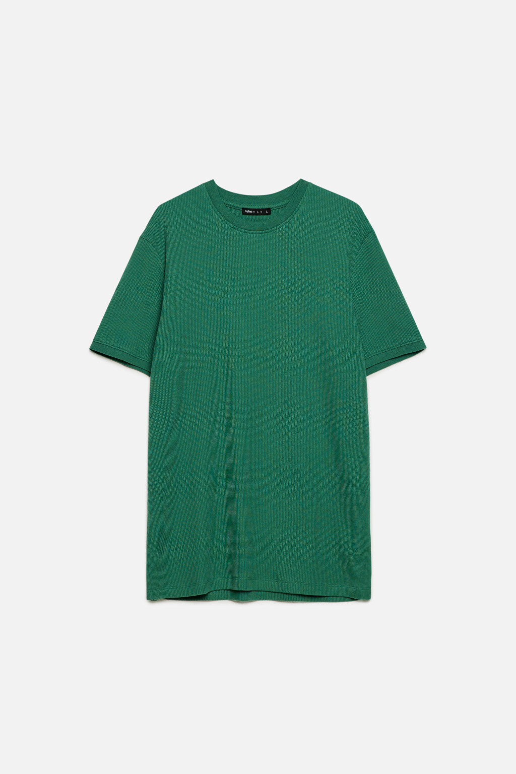 Футболка slim хлопковая из вафельной ткани - цвет зеленый - 13