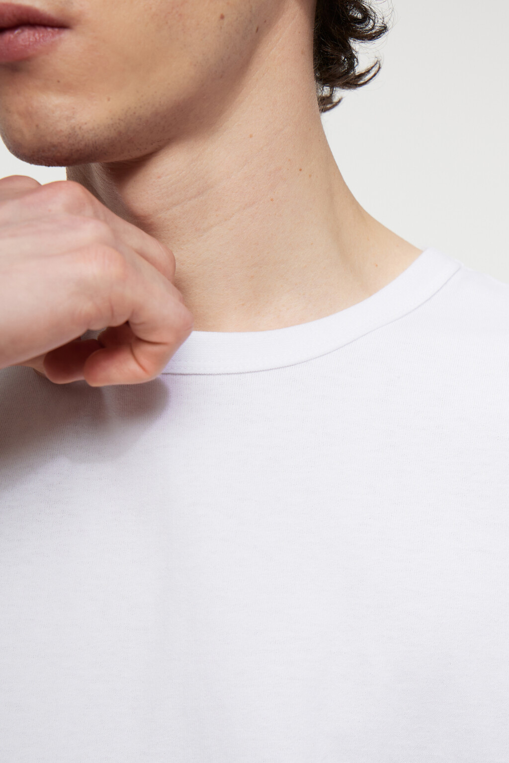 Футболка oversize хлопковая однотонная - цвет белый - 5