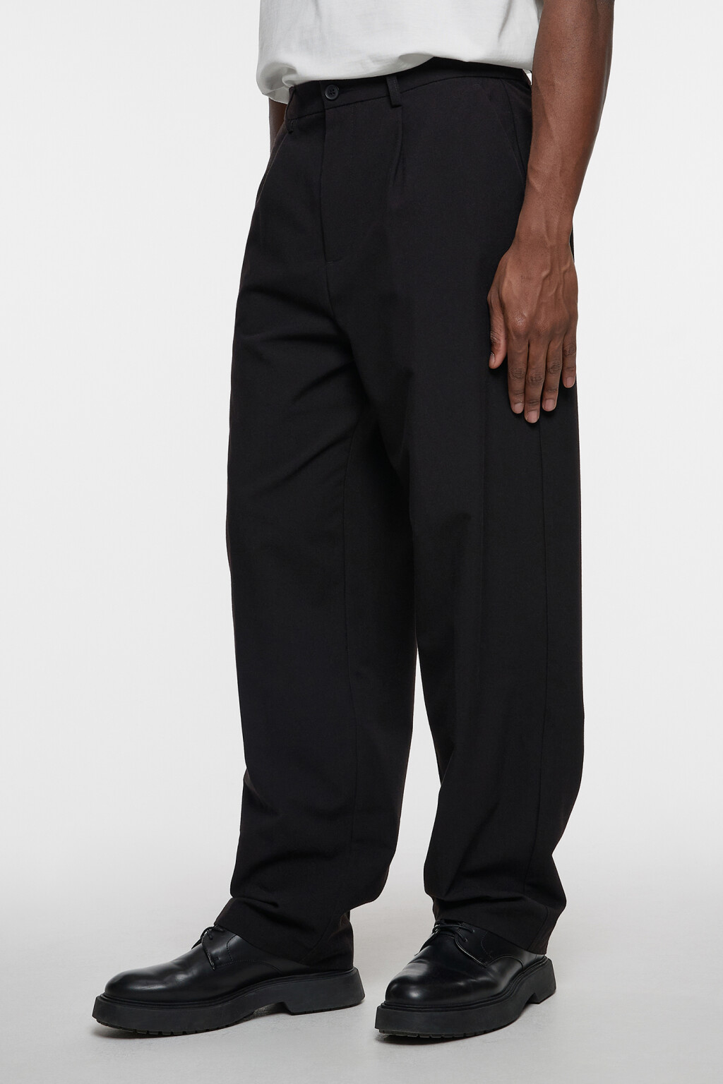 Брюки прямые костюмные классические - цвет черный - 5