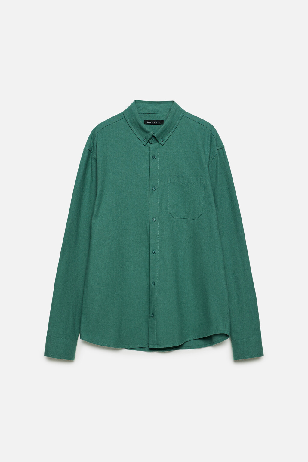 Рубашка классическая фланелевая прямого кроя - цвет зеленый - 7