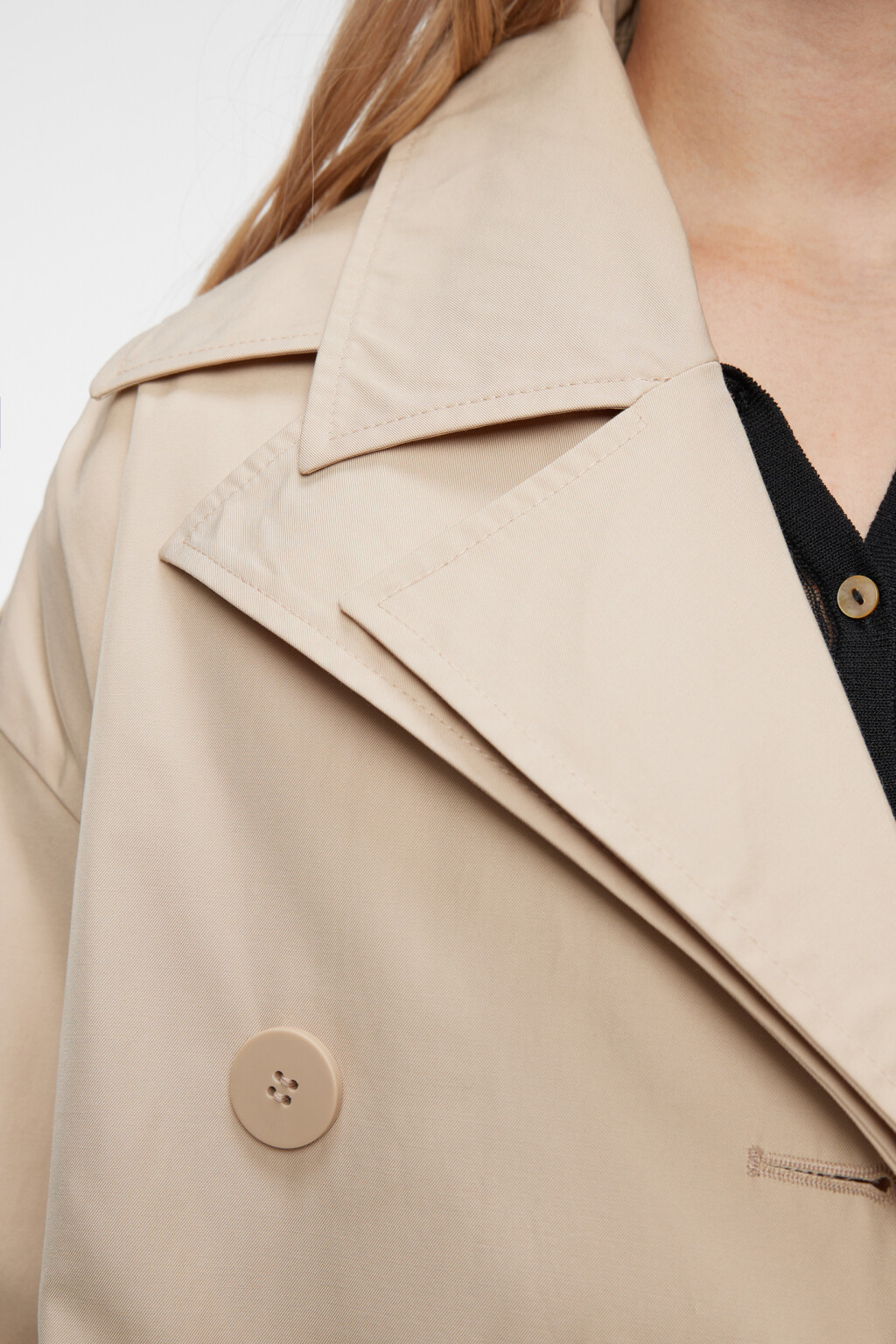 Плащ-трансформер двубортный с поясом и пелериной - цвет бежевый - 5
