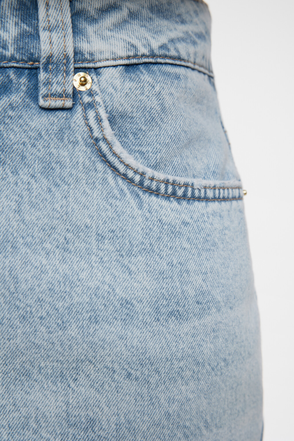 Джинсы wide leg широкие с заниженной посадкой - цвет голубой - 5