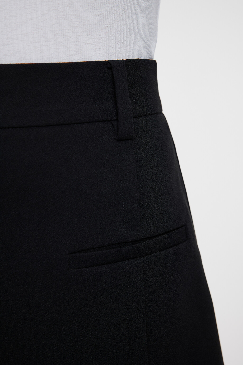 Шорты А-силуэта костюмные с высокой посадкой - цвет черный - 5