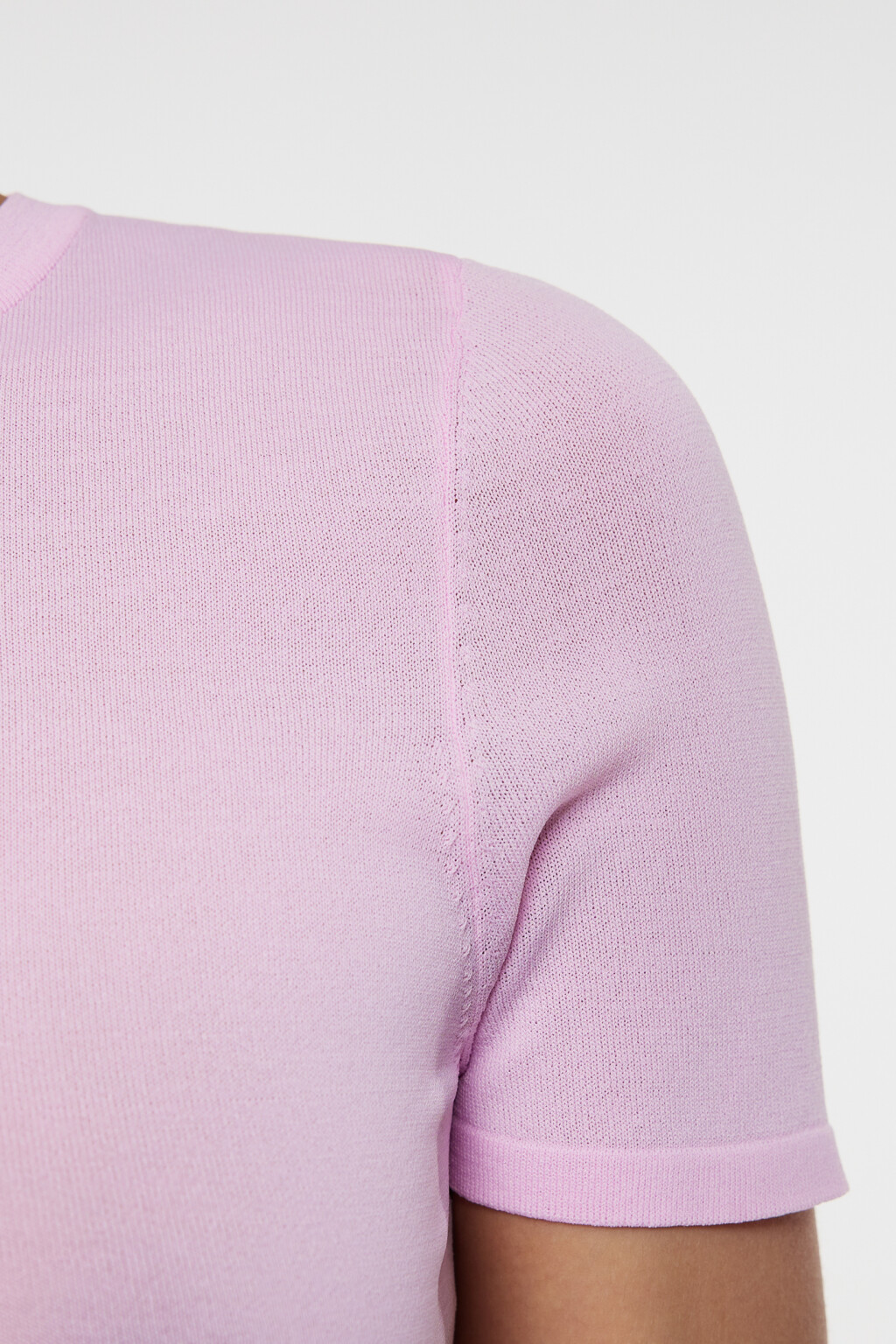 Топ-футболка вискозный укороченный в рубчик - цвет розовый - 5
