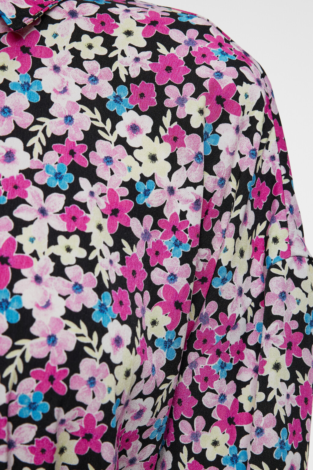 Платье-рубашка мини с поясом и воланами - цвет мультиколор - 6