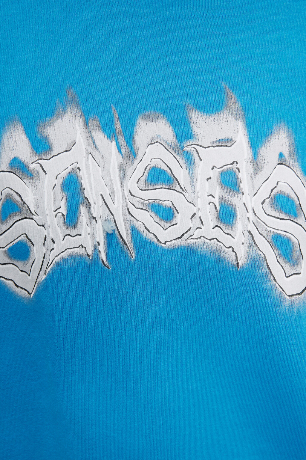 Толстовка oversize с капюшоном и принтом-надписью - цвет синий - 5