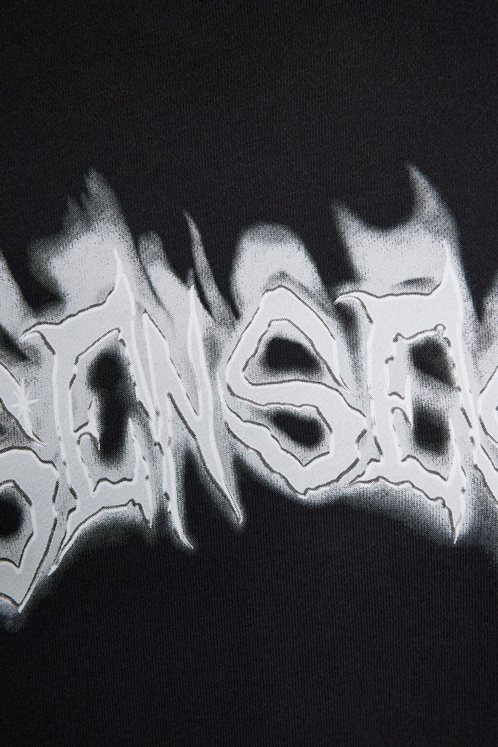 Толстовка oversize с капюшоном и принтом-надписью - цвет черный - 5