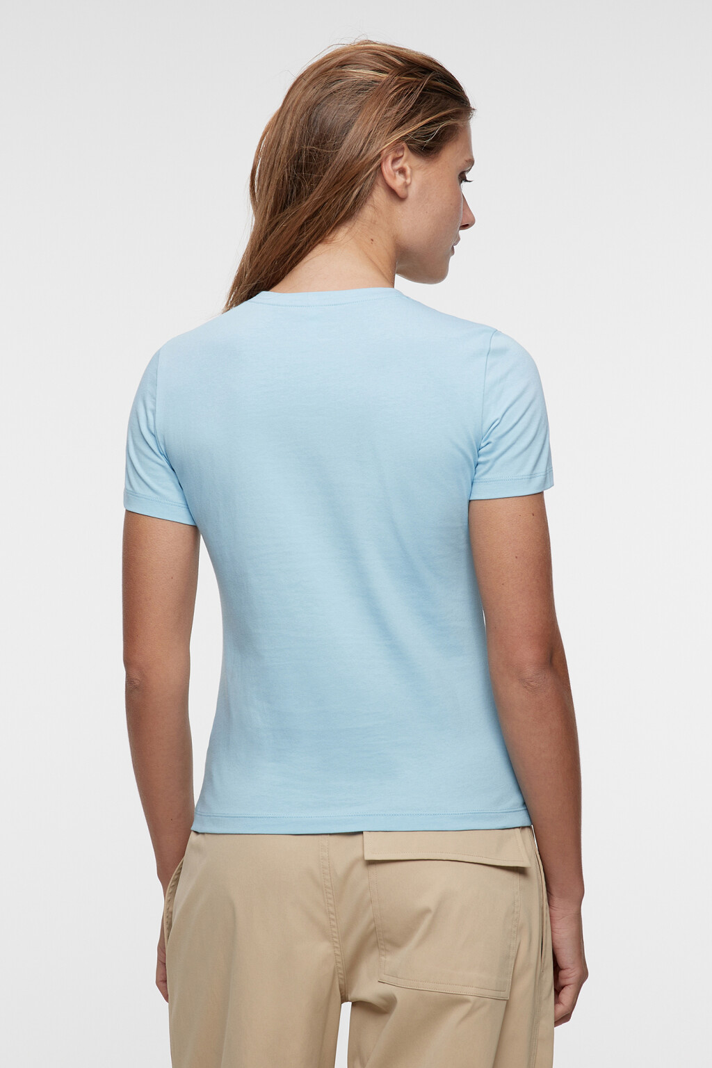 Футболка slim хлопковая облегающая - цвет голубой - 5