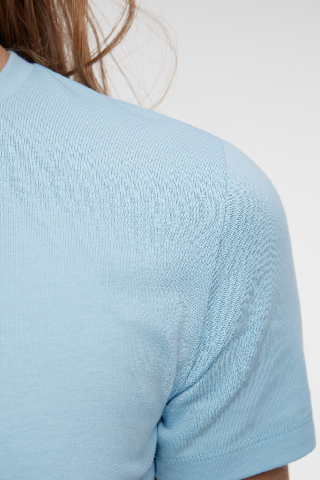 Футболка slim хлопковая облегающая - цвет голубой - 3