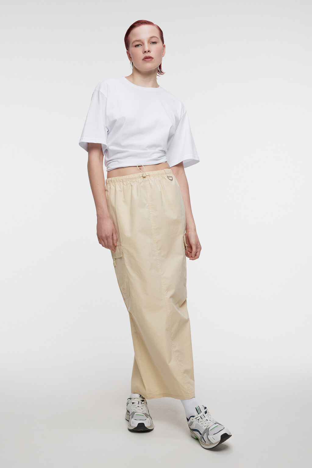 Футболка oversize хлопковая однотонная - цвет белый - 4