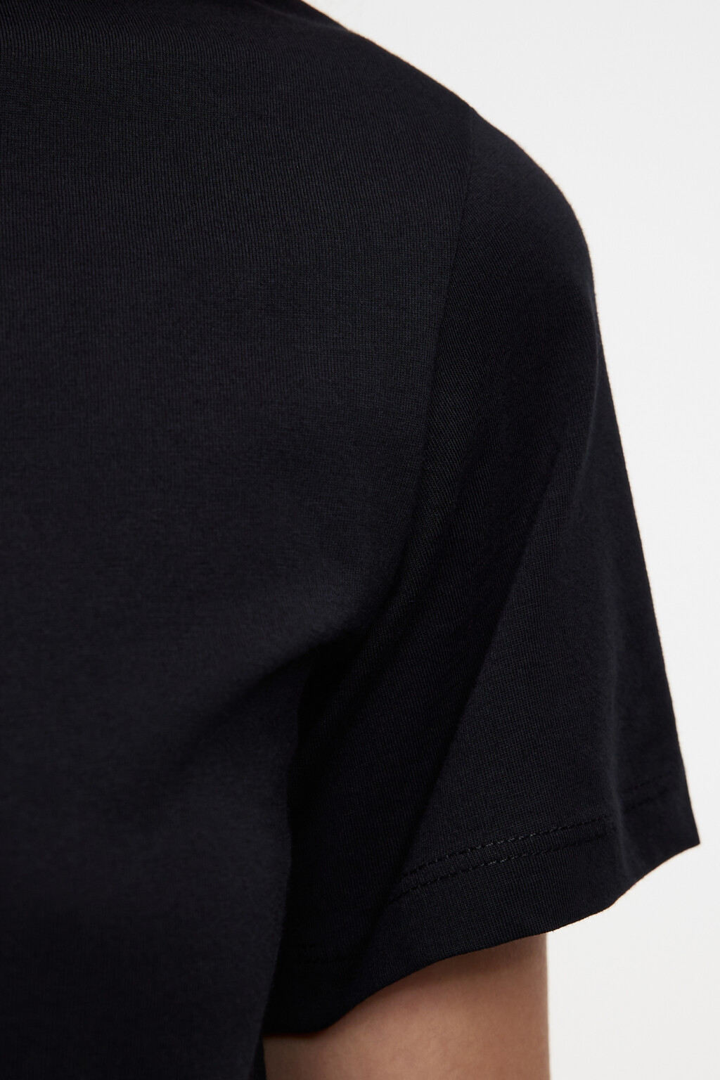 Футболка хлопковая прямая с принтом - цвет черный - 6