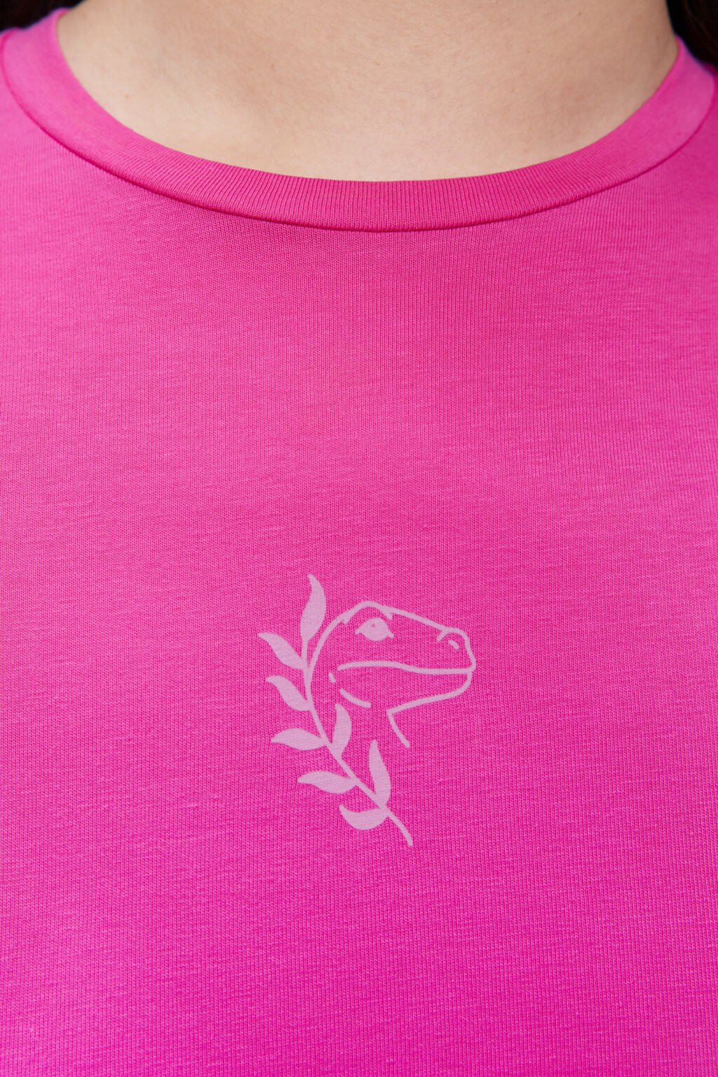 Футболка slim хлопковая облегающая с принтом - цвет розовый - 5