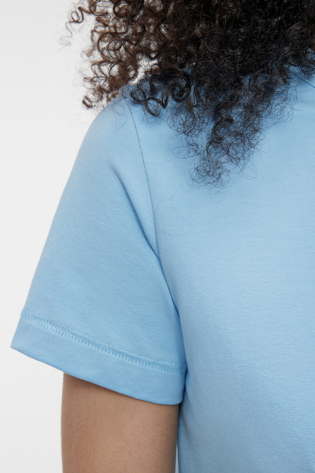 Футболка slim хлопковая однотонная - цвет голубой - 5