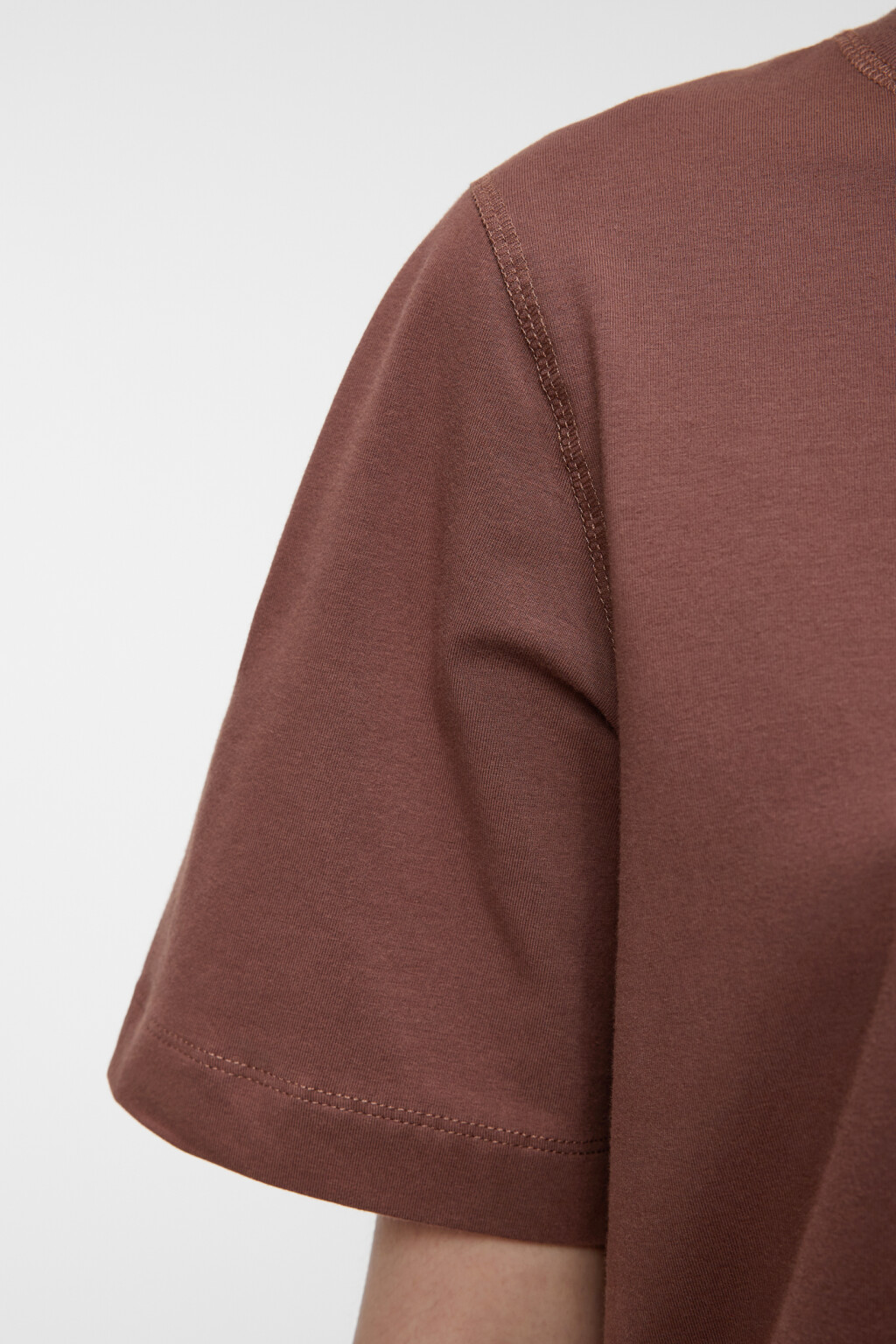 Футболка oversize укороченная хлопковая - цвет коричневый - 5