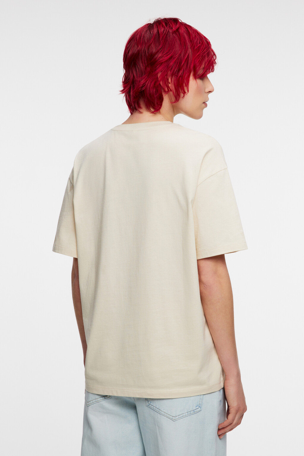 Футболка oversize с принтом природы России - цвет серый - 4