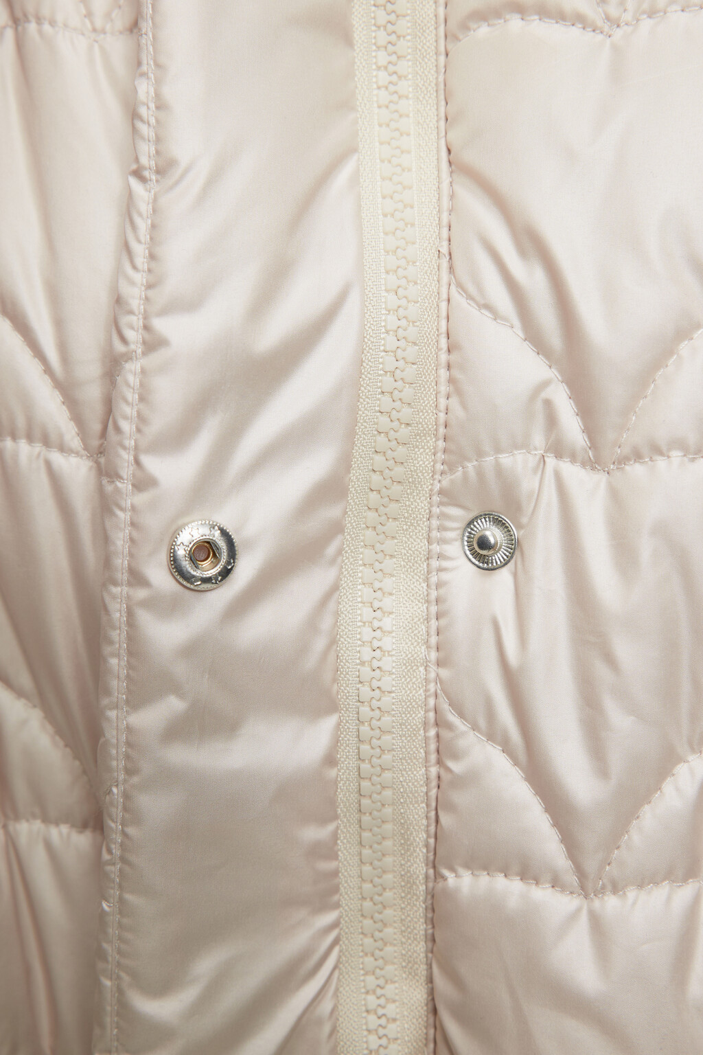 Куртка стеганая укороченная в сердечко - цвет бежевый - 2