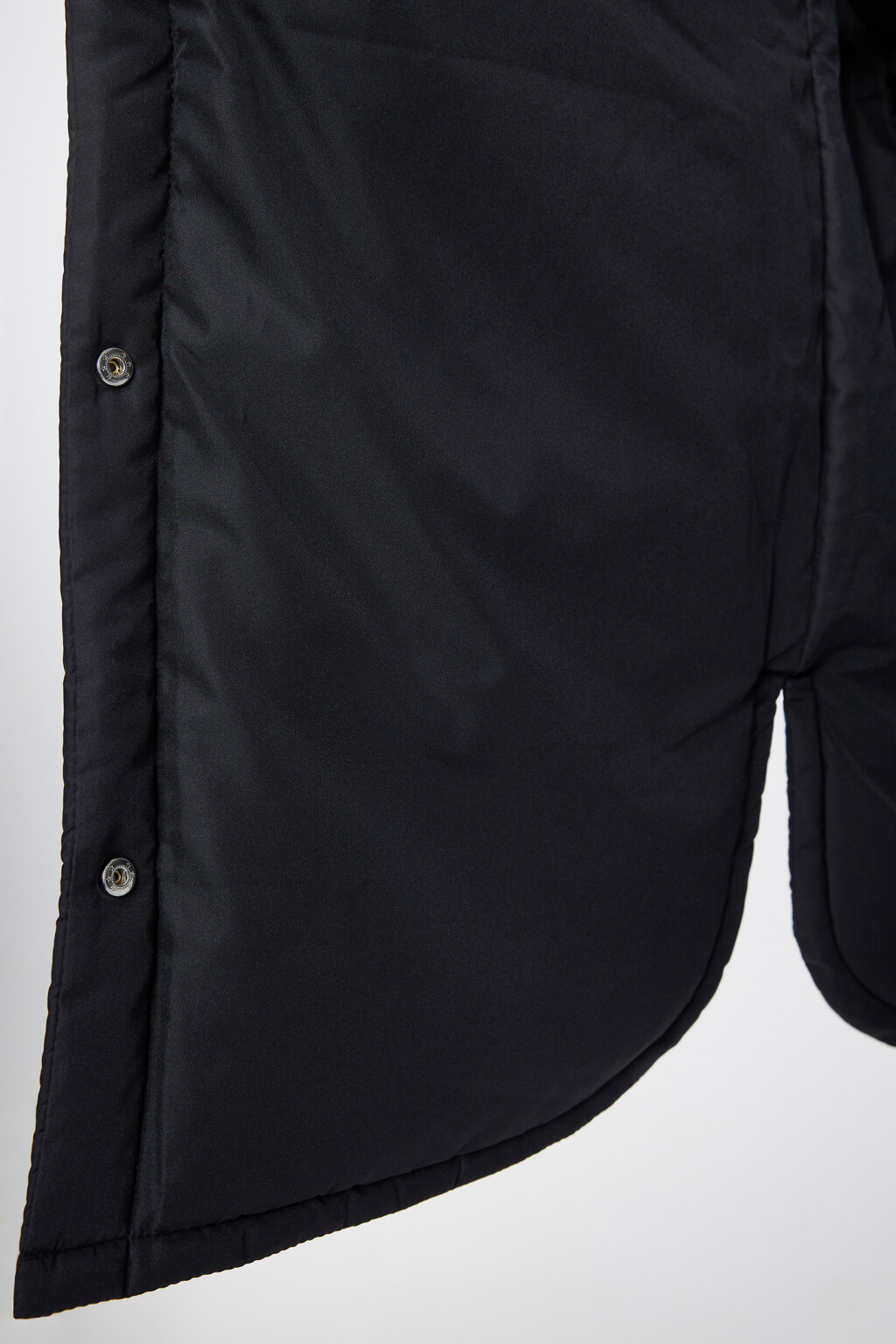 Куртка-рубашка oversize утепленная с нагрудным карманом - цвет черный - 7