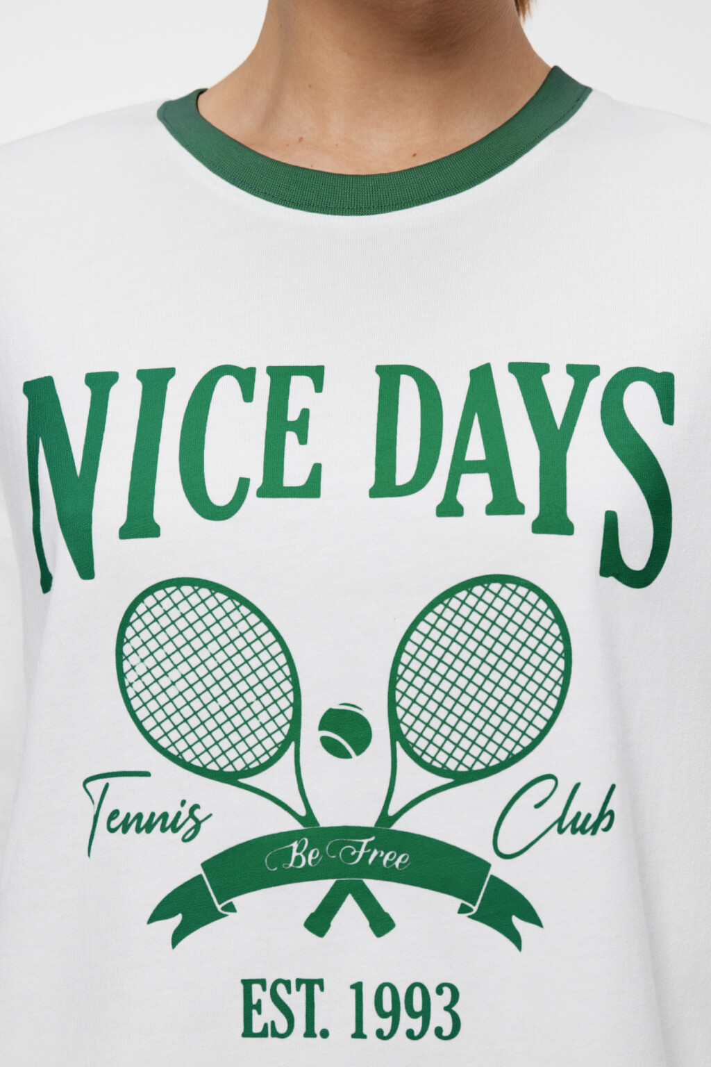 Футболка oversize с принтом в теннисном стиле - цвет бежевый - 5