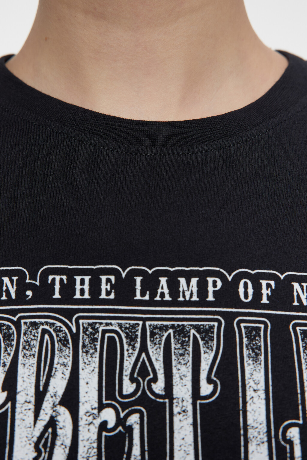 Футболка oversize хлопковая с принтом-абстракцией - цвет черный - 5