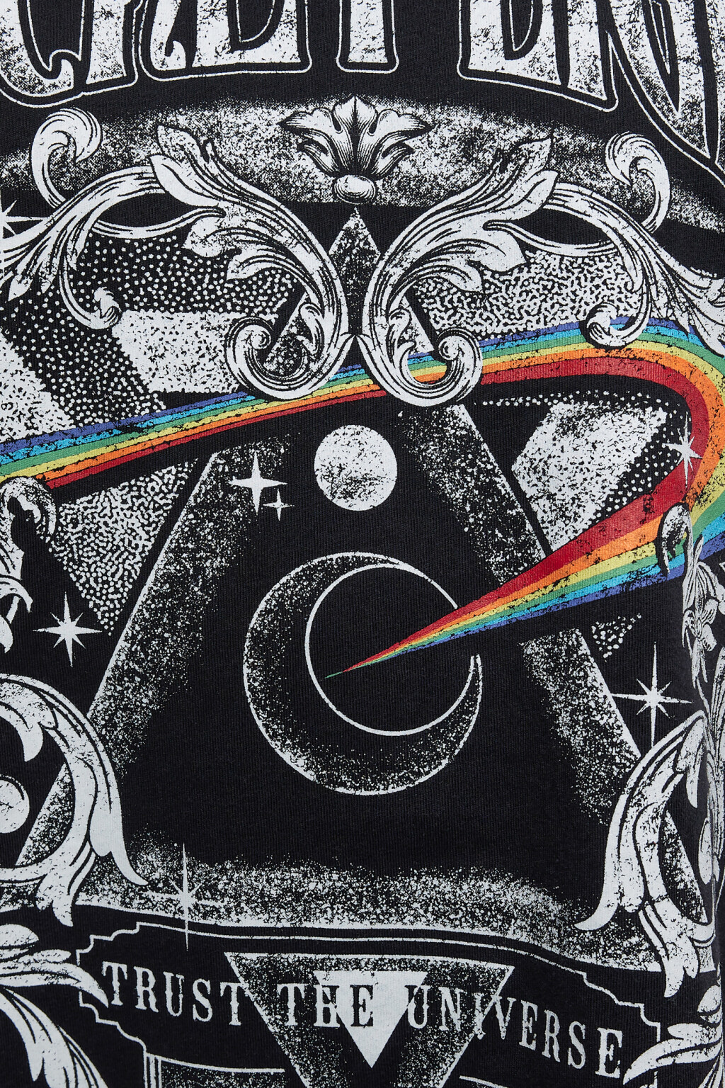 Футболка oversize хлопковая с принтом-абстракцией - цвет черный - 7