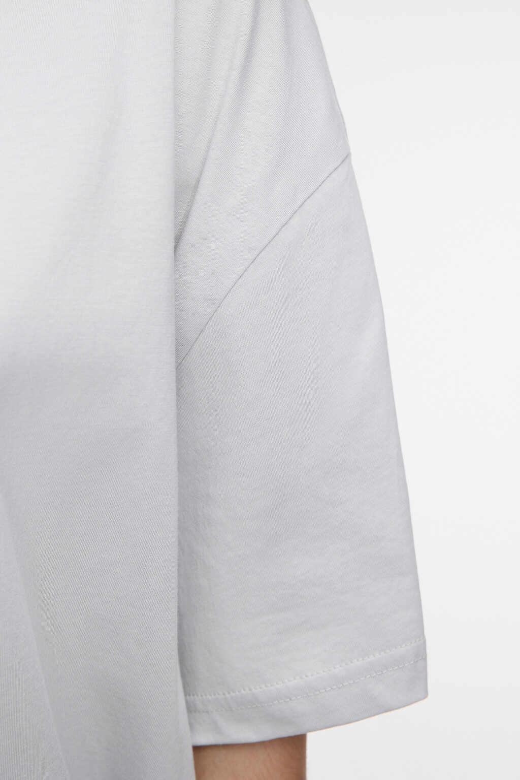 Футболка oversize хлопковая с принтом-надписью - цвет серый - 6