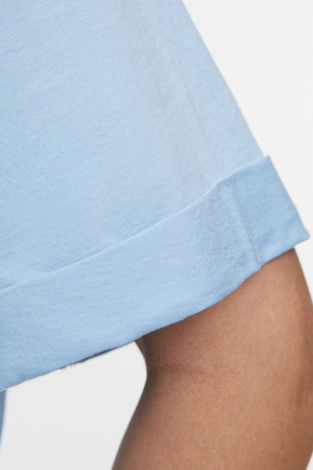 Футболка хлопковая свободного кроя с принтом - цвет голубой - 6
