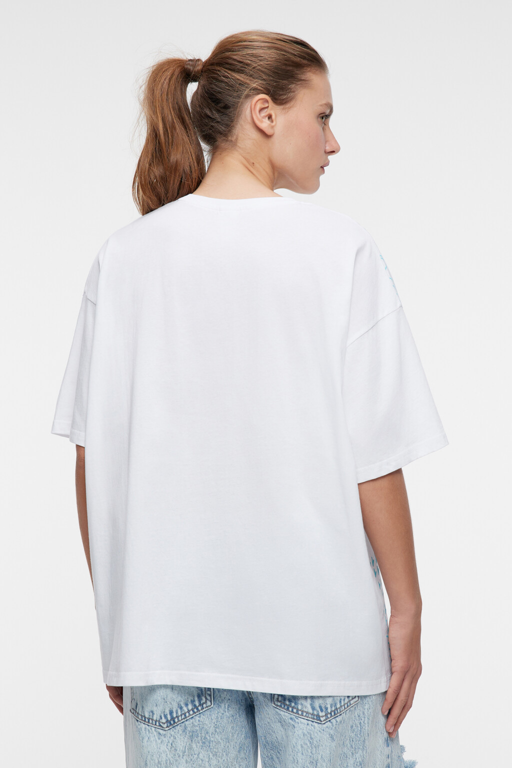 Футболка oversize хлопковая с принтом - цвет мультиколор - 3